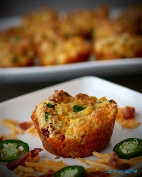 Cornbread Muffins With Cheddar Jalapeño And Bacon My Hot Southern