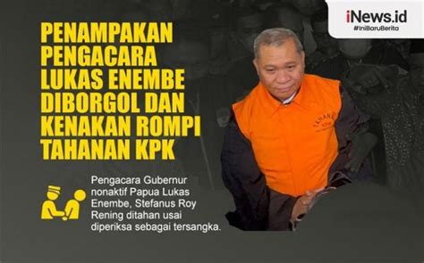 Infografis Pengacara Lukas Enembe Diborgol Dan Kenakan Rompi Tahanan KPK