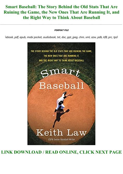 Smart Baseball The Story Behind The Old Stats That Are Ruining The Game The New Ones That Are Running It And The Right Way To Think About Baseball 8