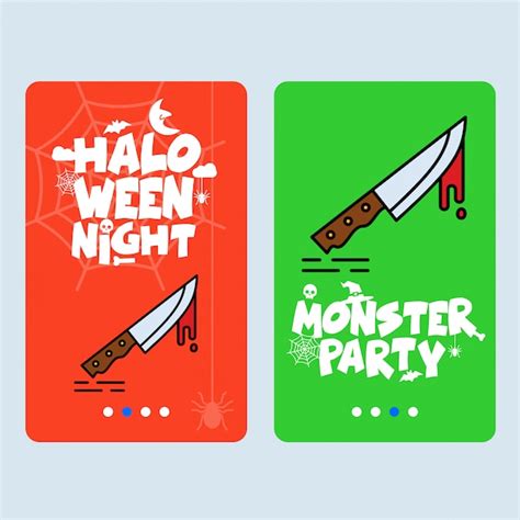 Premium Vector Happy Halloween Invitation Design With Knife Vector