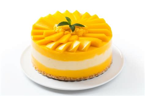 Premium Ai Image A Picture Of Mango Cake