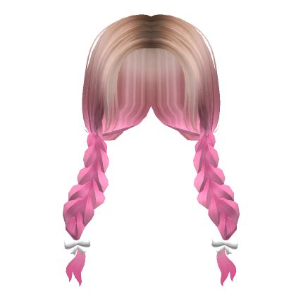 Cottage Pigtail Braids In Pink And Blonde Roblox