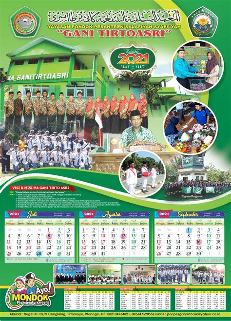 Detail Desain Kalender Pondok Pesantren Koleksi Nomer