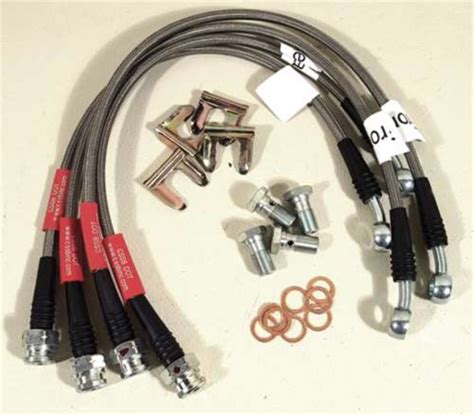 Brake Line Kit Braided Stainless Steel 05 13 Shop Brake Hoses And