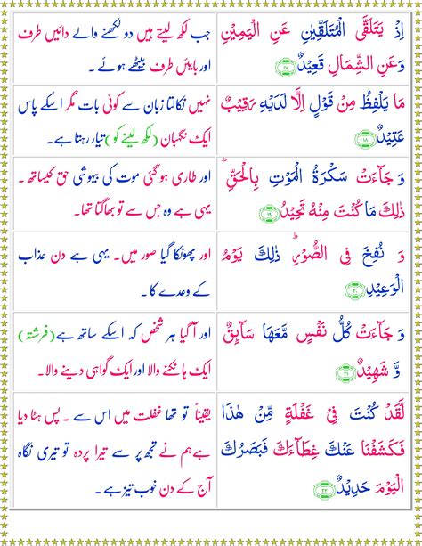 Surah Qaaf (Urdu) - Quran o Sunnat