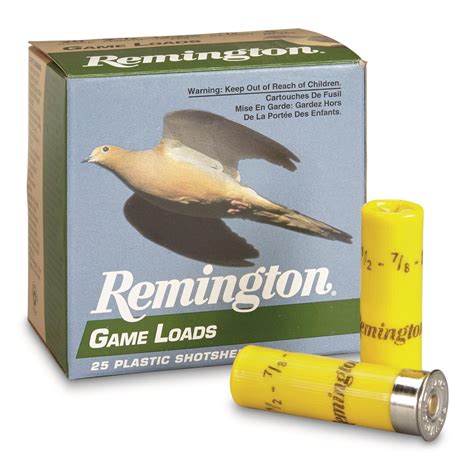 Remington Lead Game Loads 20 Gauge 2 3 4 7 8 Ozs 25 Rounds