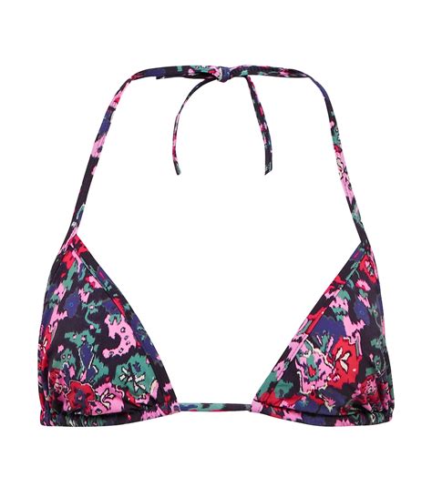 Shayla Floral Triangle Bikini Top In Multicoloured Marant Etoile Mytheresa
