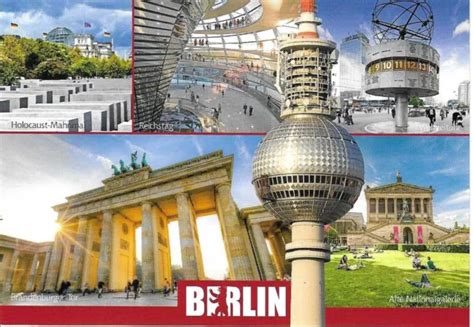 POSTCARD GERMANY BERLIN Sehenswürdigkeiten sights Weltzeituhr