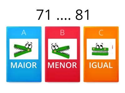 Sinal De Maior E Menor - Sinal de maior e menor e igual - Recursos de ensino