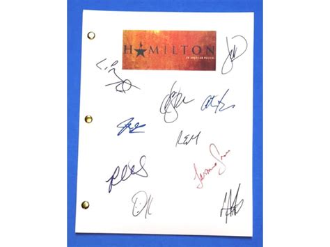 Hamilton Script Broadway Lyrics Signed 10X Lin-manuel Miranda, Phillipa ...