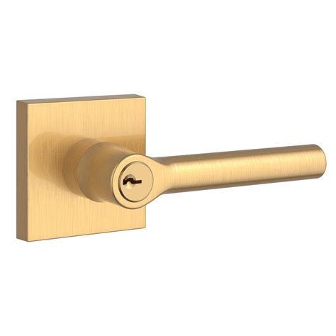 Reserve Tube Collection Keyed Tube Door Lever With Contemporary Square Rose In Pvd Lifetime