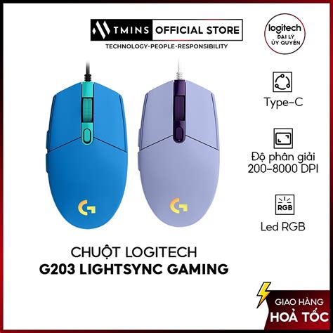 Chuột Có Dây Logitech G203 Lightsync Gaming Hàng Chính Hãng Shopee Việt Nam