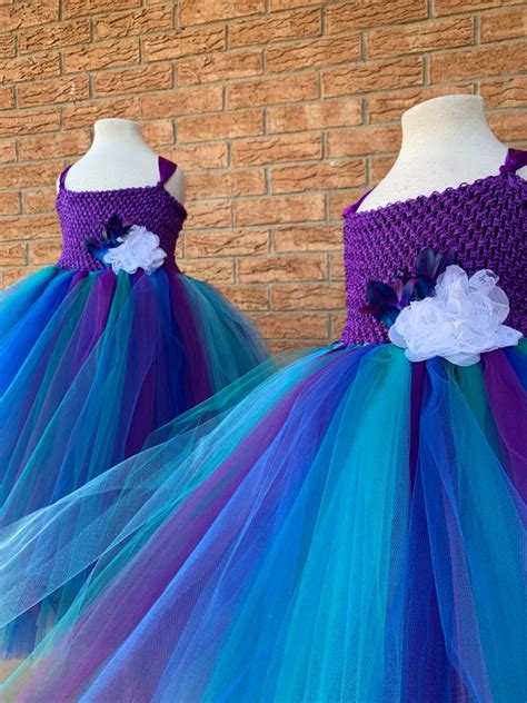 Purple orchid wedding Orchid flower girl dress teal tutu | Etsy