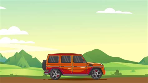 Jeep Car Animation Video Cartoon Animation Of Car Traffic Car