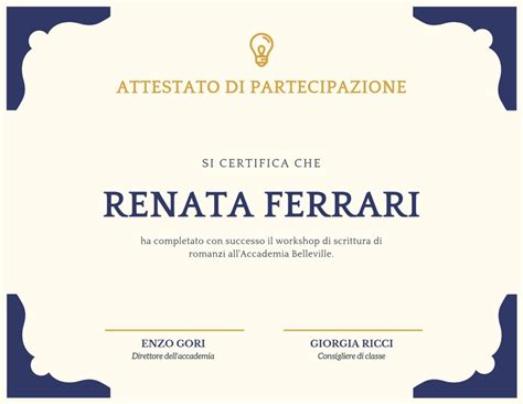 Attestati Di Partecipazione E Certificati Modelli Gratis Canva