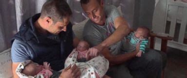 Double The Love Gay Dads Welcome Triplets As Two Surrogate Mothers Simultaneously Give Birth
