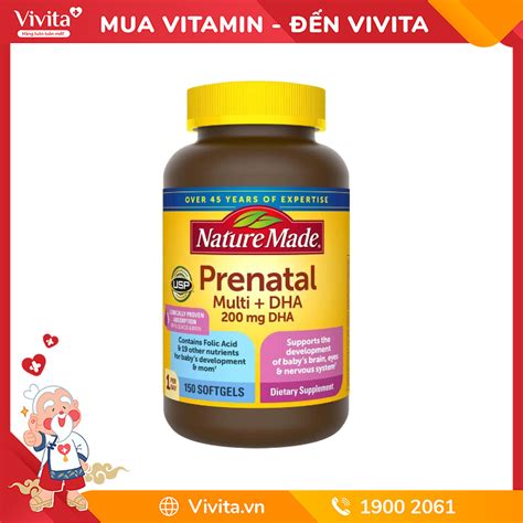 Nature Made Prenatal Multi Dha Bổ Sung Vitamin Cho Mẹ Bầu