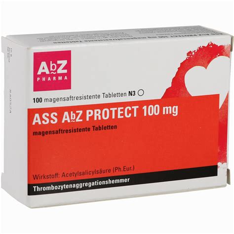 Ass Abz Protect 100 Mg Magensaftresistente Tabletten 100 Stück ab 2 10