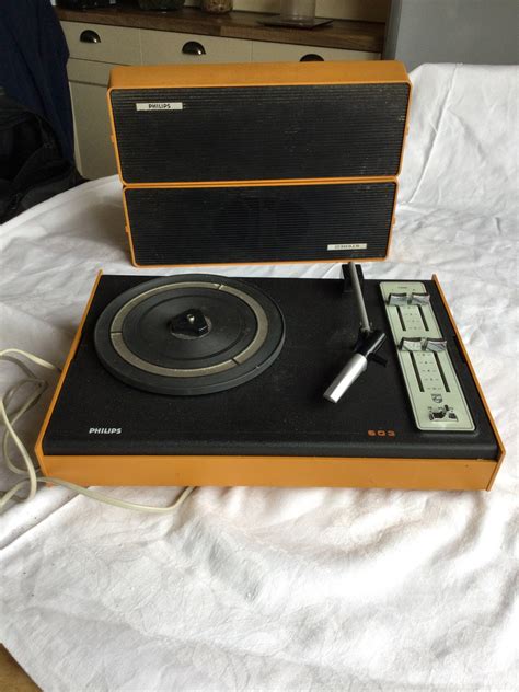 Grammofon skivspelare Philips Stereo Orange Ret 420725988 ᐈ Köp på