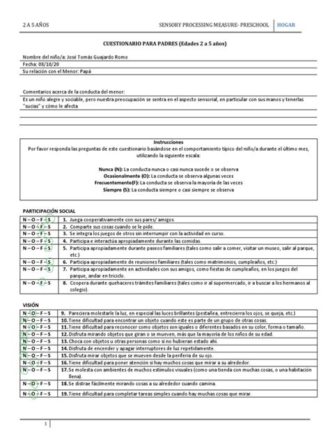 Spm Hogar De 2 A 5 Años Pdf