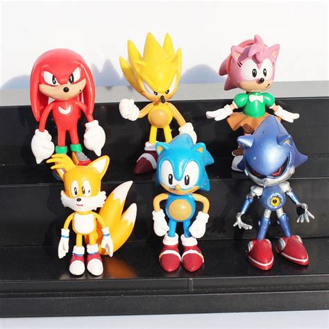 DHL 50 Компл./лот Мультфильм Sonic The Hedgehog ПВХ Фигура Игрушки ...