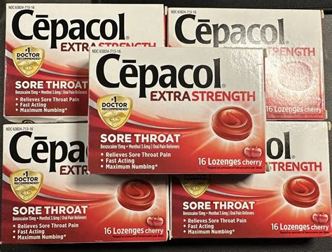 Cepacol 5 VALUE Pack Extra Strength Throat Drop Lozenges Exp 12 24 EBay