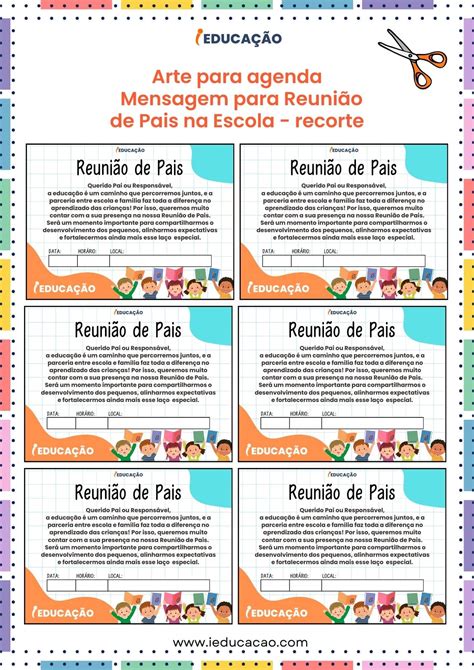 Mensagem para Reunião de Pais na Escola