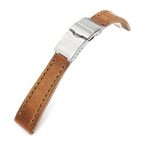 20mm Griffon One-Pc Handcrafted Italian Leather Watch Band | Strapcode