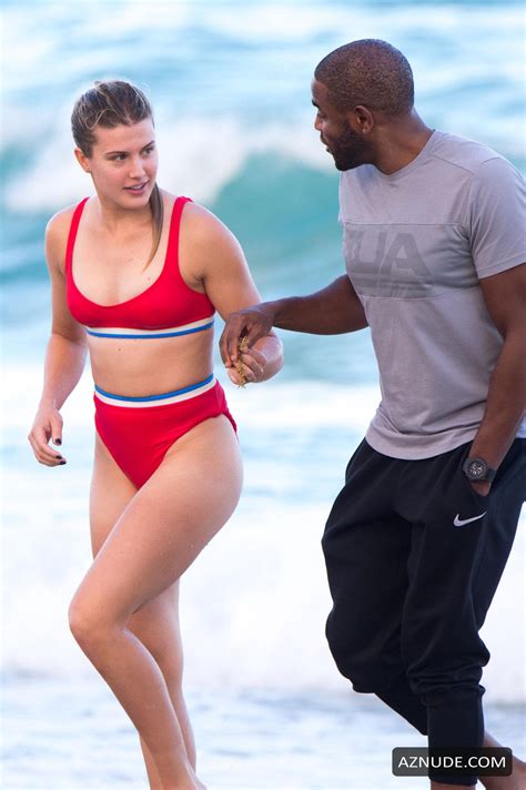 Genie Bouchard Sexy In A Red Bikini On The Beach In Miami Aznude