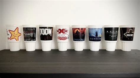 My collection of promotional cups from Carl’s Jr. from about the years