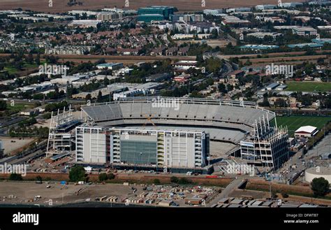 Aerial Photograph Levis Stadium Santa Clara California Stock Photo