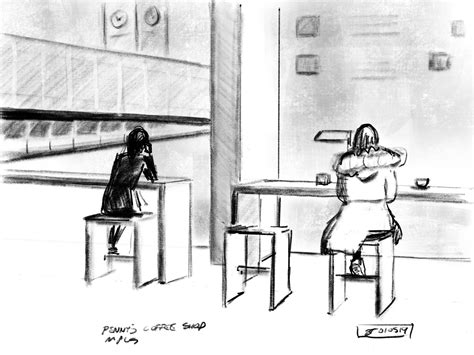 Penny’s coffee shop | Sketch a day, Sketches, Coffee shop