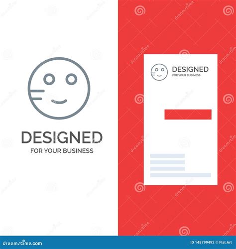Embarrassed, Emojis, School, Study Grey Logo Design and Business Card