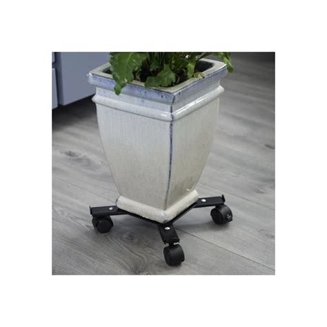 Support Roulant R Glable Pour Plantes Bras M Tal Noir Nature Prix