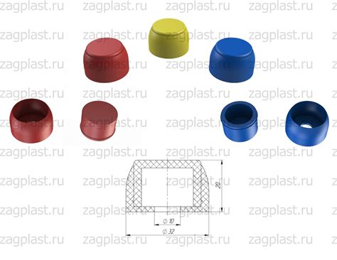 Составной колпачок на болт/гайку М8-М10 | Zagplast пластиковые заглушки