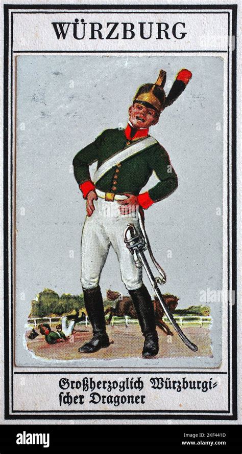 German Uniforms Of The 19th Century Lines Cavalry Wuerzburg Grand