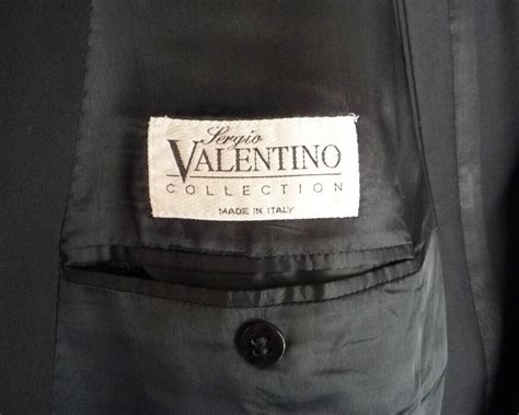 90s 2000s Tuxedo Sergio Valentino Collection Vtg Blac… - Gem