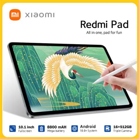 Xiaomi Redmi Pad Tablet 10 1 Inches Ram16g Rom512g Android10 1 Tablet On Sale Original 2023 Big