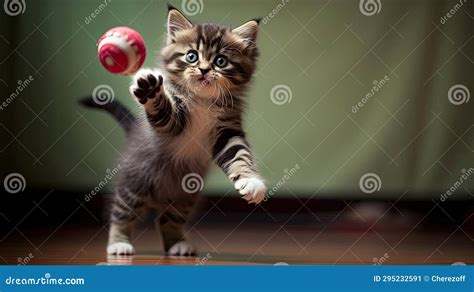 Beautiful playing kitten stock image. Image of cute - 295232591