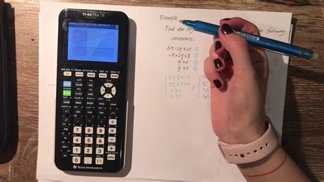 Graphing Linear Inequalities Using Ti 84 White Calculator Youtube