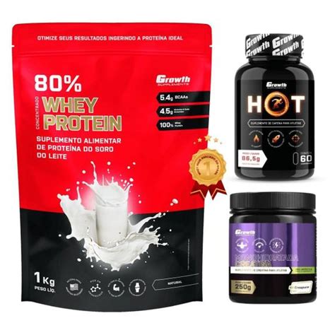 Growth Kit Combo Whey Protein Creatina Creapure Brinde Hot Sex Picture