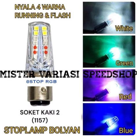 lampu stop lampu rem motor stoplamp model lancip nyala warna warni
