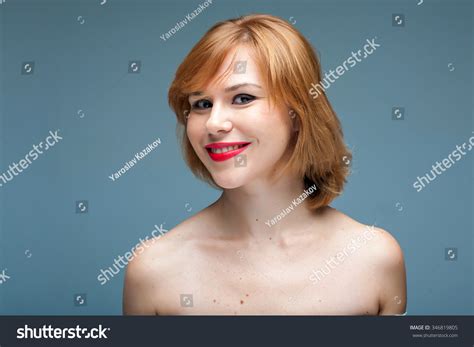 Woman Portrait Naked Studio Gray Background Stock Photo Shutterstock