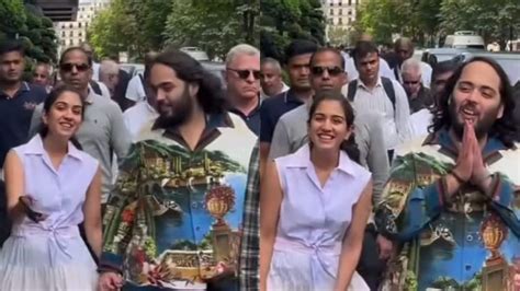 Newlyweds Anant Ambani Radhika Merchant Walk Hand In Hand In Paris