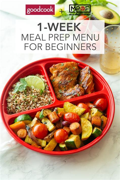 1 Week Meal Prep Menu For Beginners Meal Prep Menu Clean Meal Prep