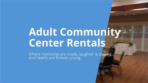 San Carlos Adult Community Center Acc Facility Rental Information Youtube