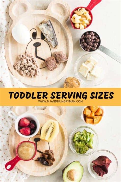 Recommended Toddler Serving Sizes With Visuals Mj And Hungryman