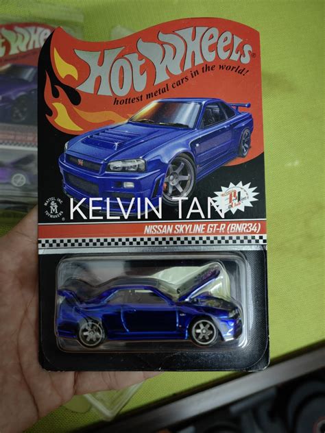 Hotwheels RLC Skyline R34 Blue Hobbies Toys Toys Games On Carousell