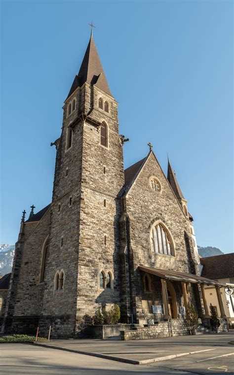 Catholic Church In Interlaken In Switzerland Stock Photo Image Of