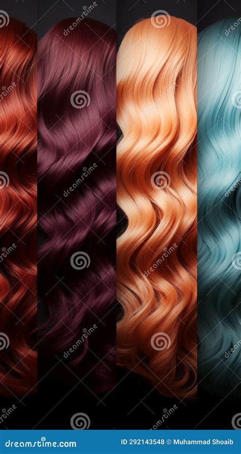 Color Spectrum Assortment Showcases Different Hair Dyeing Shades